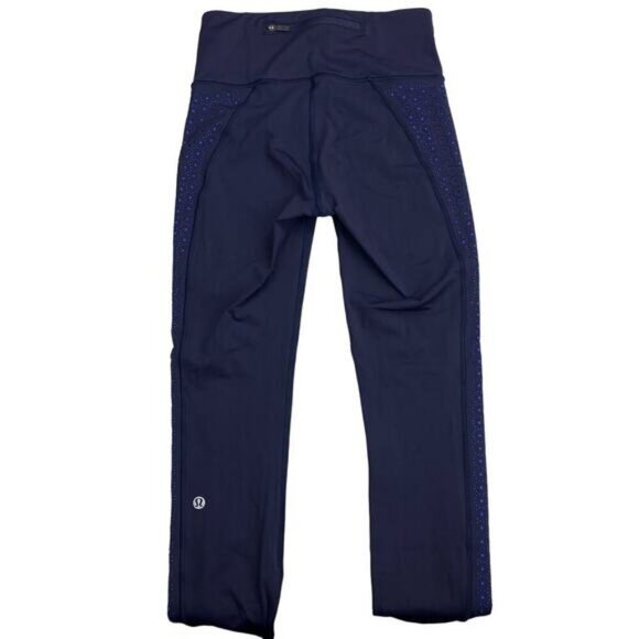 Lululemon Colour Me Quick 7/8 Nulux Tight in Midnight Navy Blazer Blue Size 4 - Picture 5 of 8